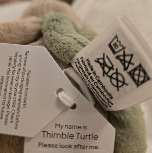 Jellycat Thimble Turtle 5.1" Soft & Plush BNWT Authentic - Picture 7 of 7